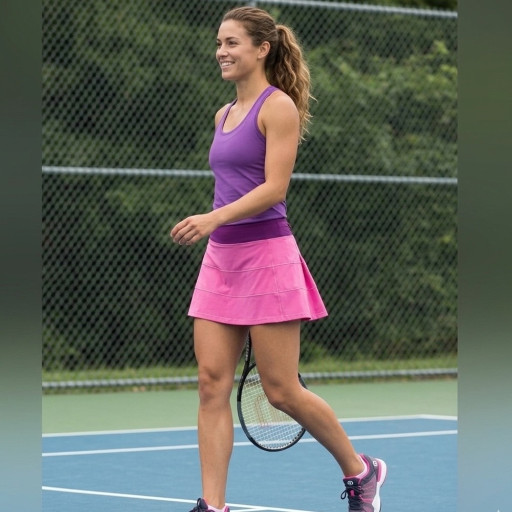 Lululemon 10 Pace Rival Skirt Paradise Pink Regal Plum Hot Pink Purple NWOT